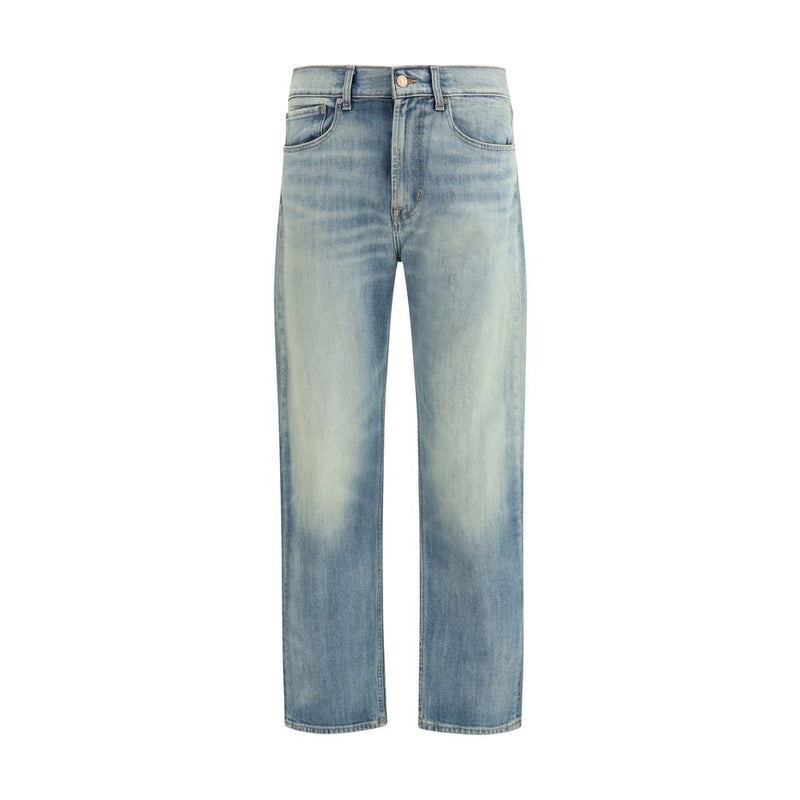 7FOR Blauw Katoen Relaxed Fit Jeans