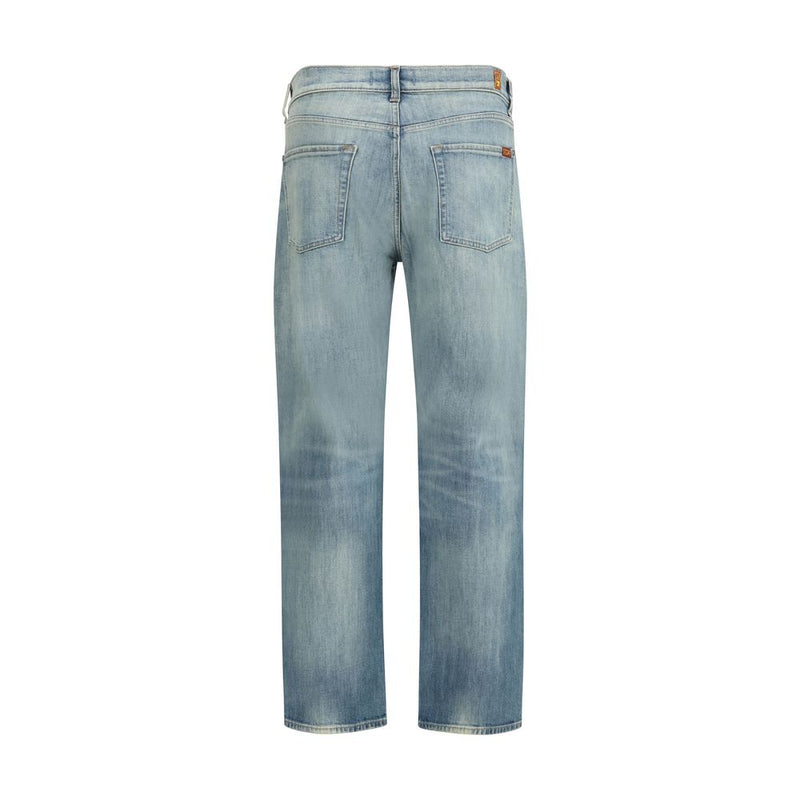 7FOR Blauw Katoen Relaxed Fit Jeans