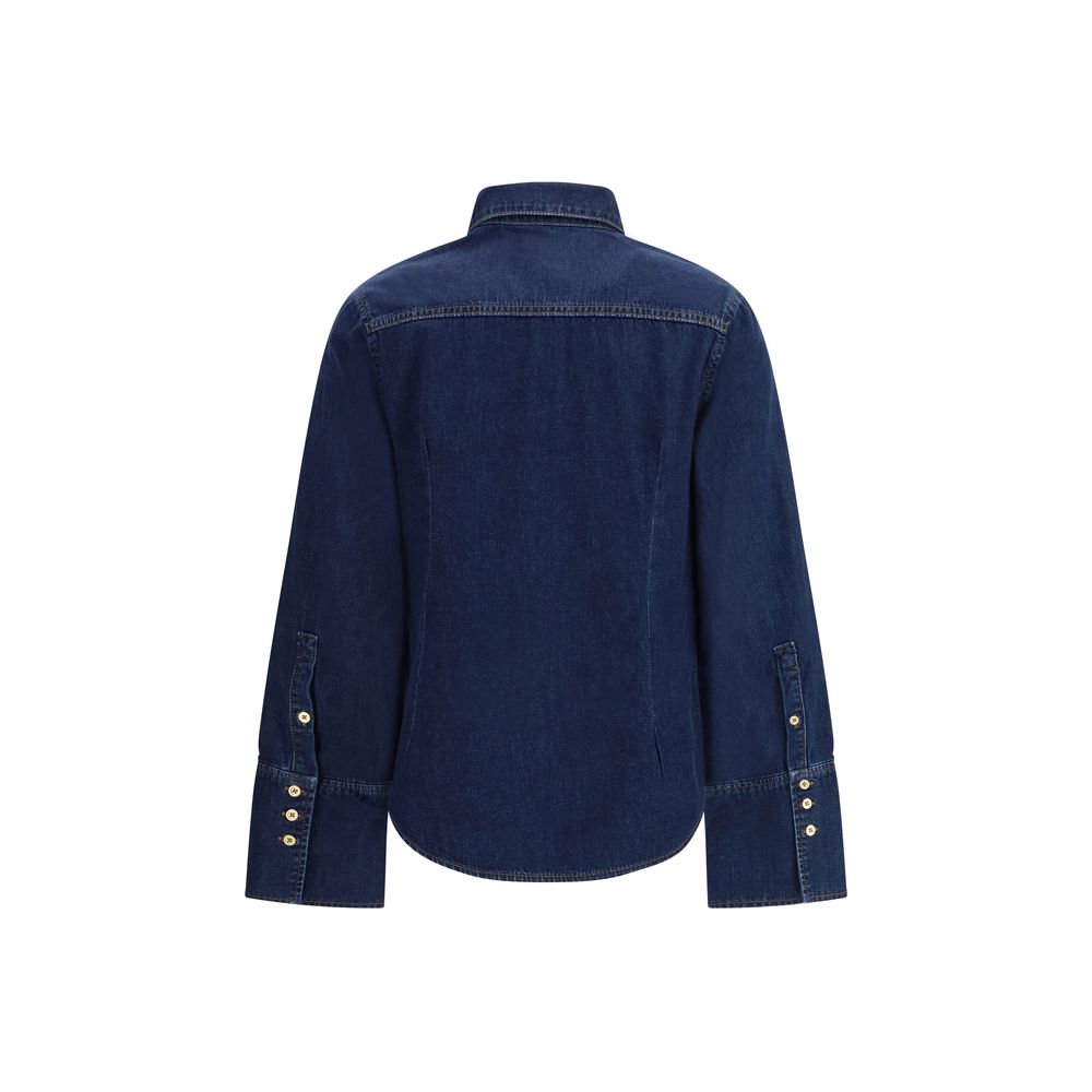 7FOR Blue Denim Shirt - Élégance et Modernité pour Femmes