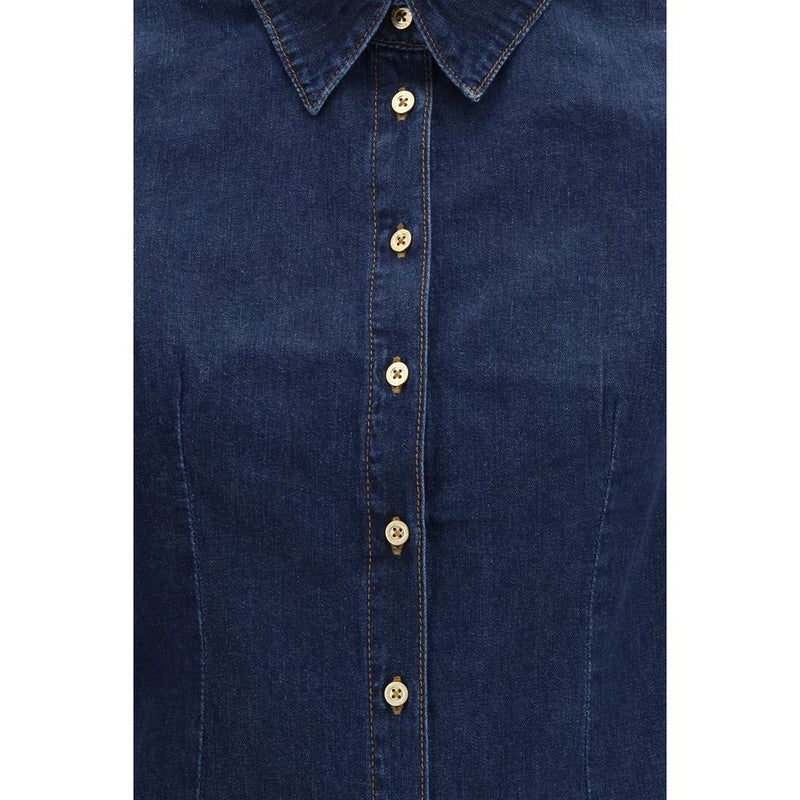 7FOR Blue Denim Shirt - Élégance et Modernité pour Femmes