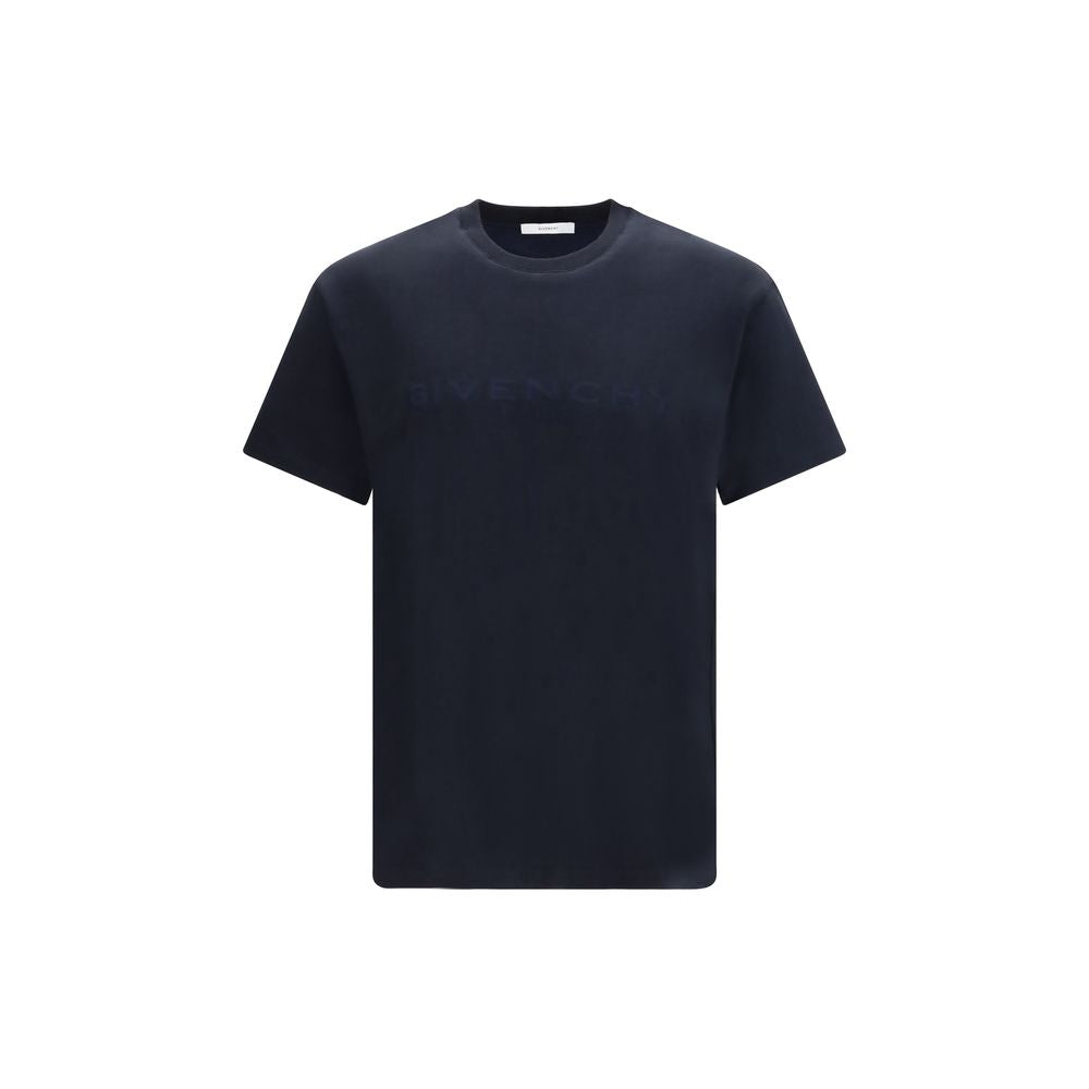 Givenchy Blue Cotton T-Shirt - Iconic Logo Design
