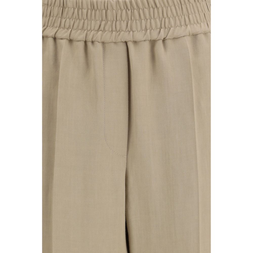Brunello Cucinelli Beige Viscose Casual Pants for Women - IT44