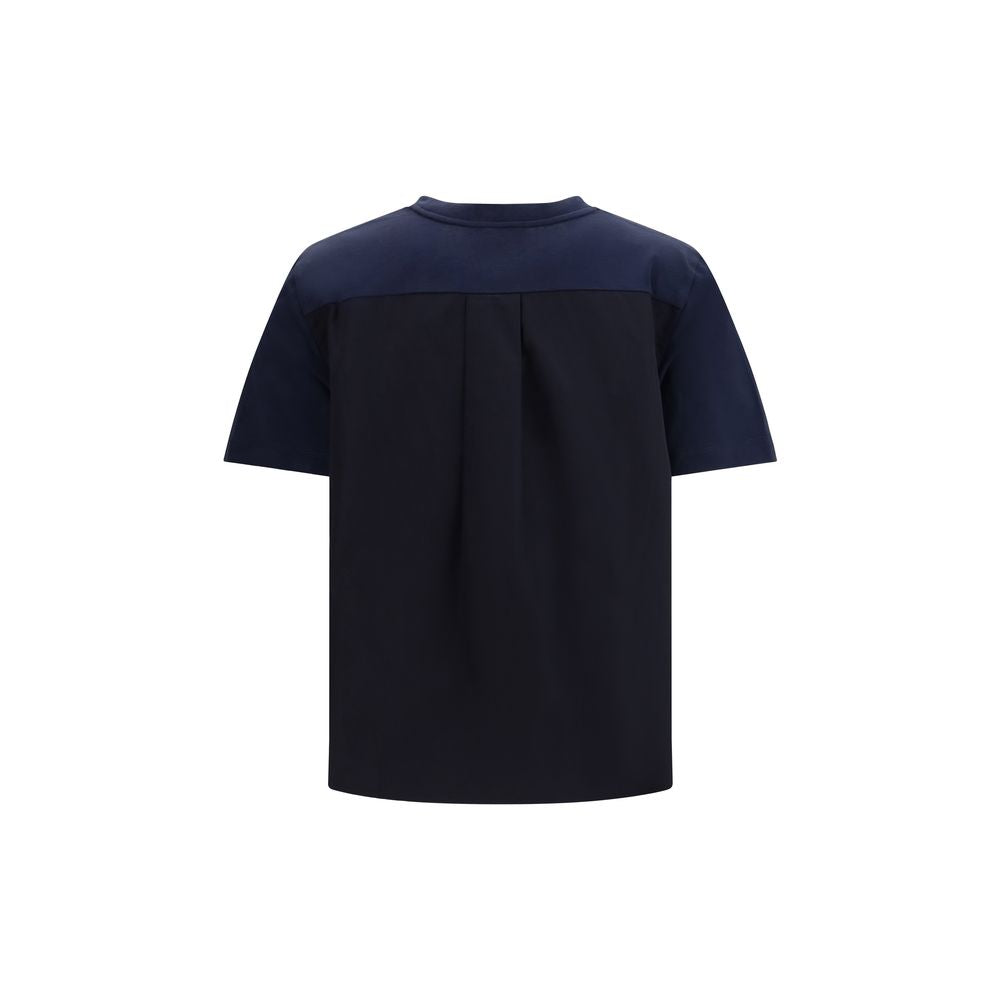 Marni Blue Cotton T-Shirt with Embroidered Logo - IT40 | M