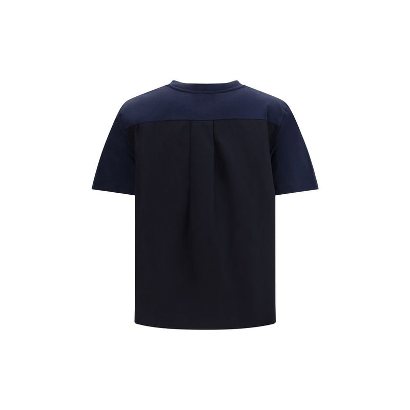 Marni Blue Cotton T-Shirt with Embroidered Logo