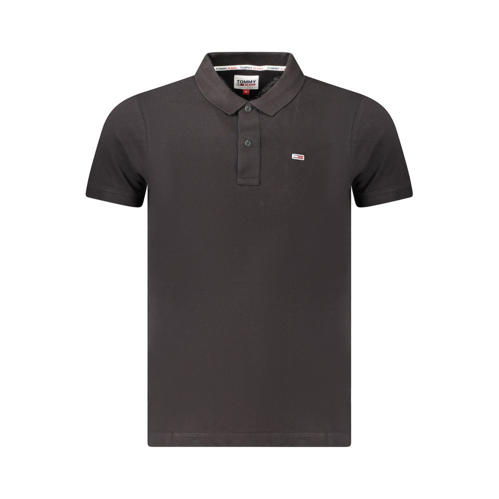 Polo homme Tommy Hilfiger en coton noir