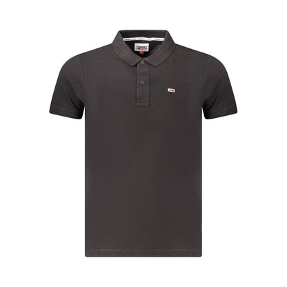 Polo homme Tommy Hilfiger en coton noir