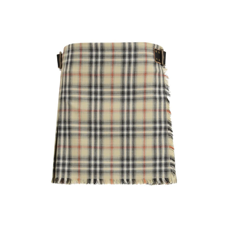 Burberry Multicolor Wool Mini Skirt - SS26 Collection