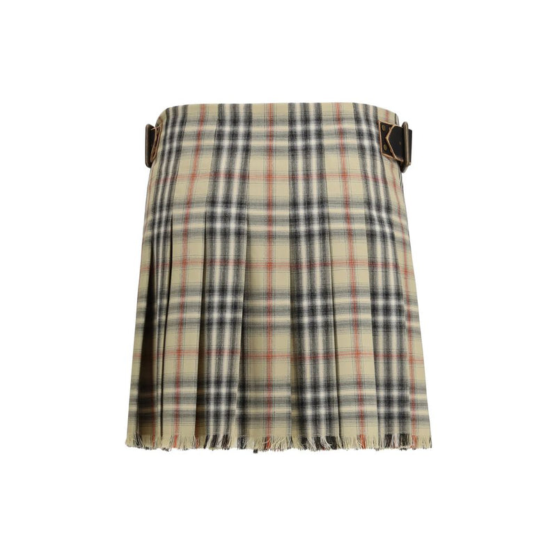 Burberry Multicolor Wool Mini Skirt - SS26 Collection