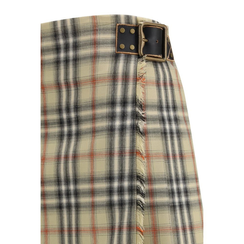 Burberry Multicolor Wool Mini Skirt - SS26 Collection
