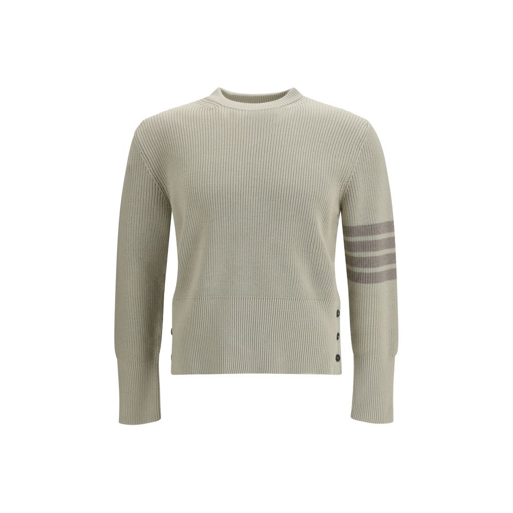 Thom Browne 4-Bar Beige Cotton Sweatshirt for Men