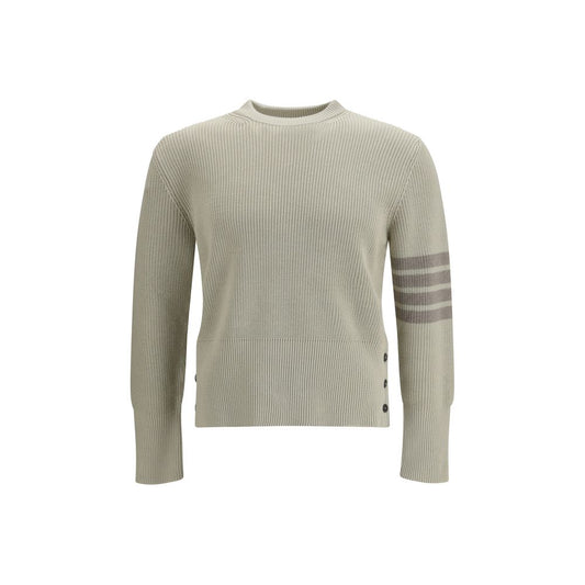 Thom Browne 4-Bar Beige Cotton Sweatshirt for Men