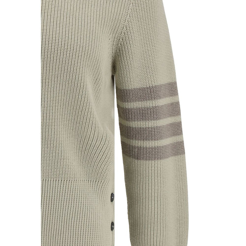Thom Browne Beige Cotton 4-Bar Sweatshirt for Men