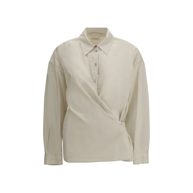 Lemaire Beige Cotton Dress Shirt for Women - Elegant & Versatile