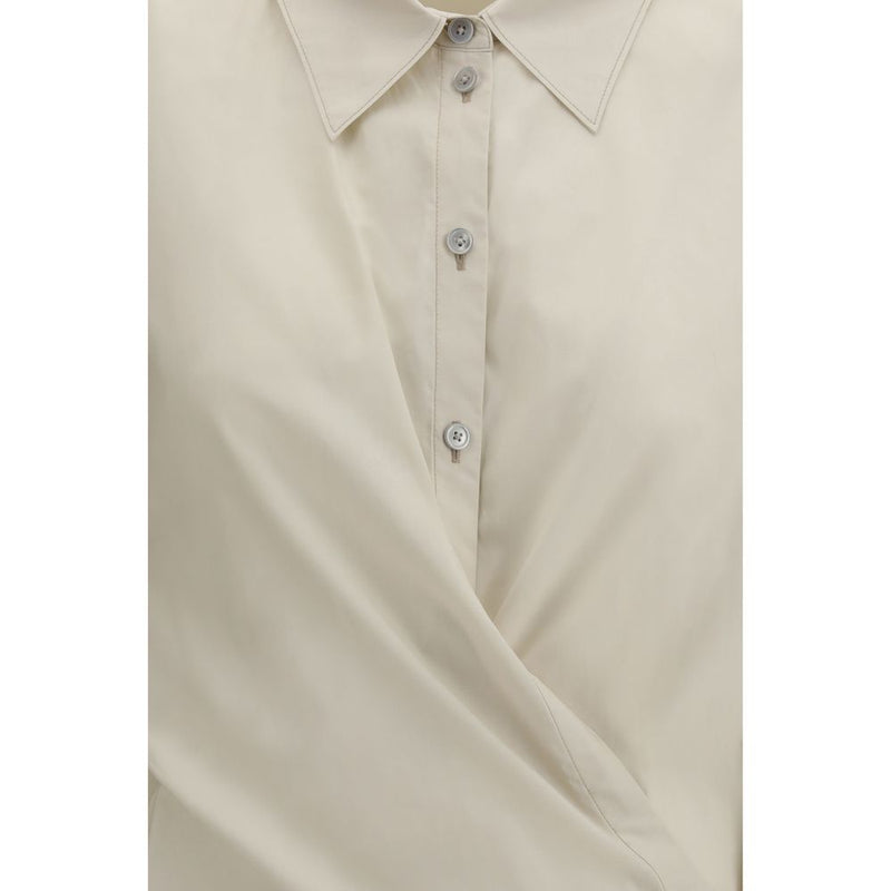 Lemaire Beige Cotton Dress Shirt for Women - Elegant & Versatile