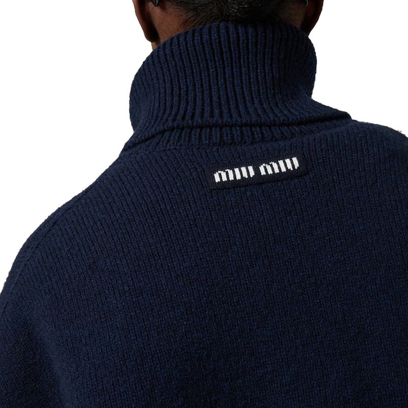 Miu Miu Blue Cashmere Turtleneck for Women