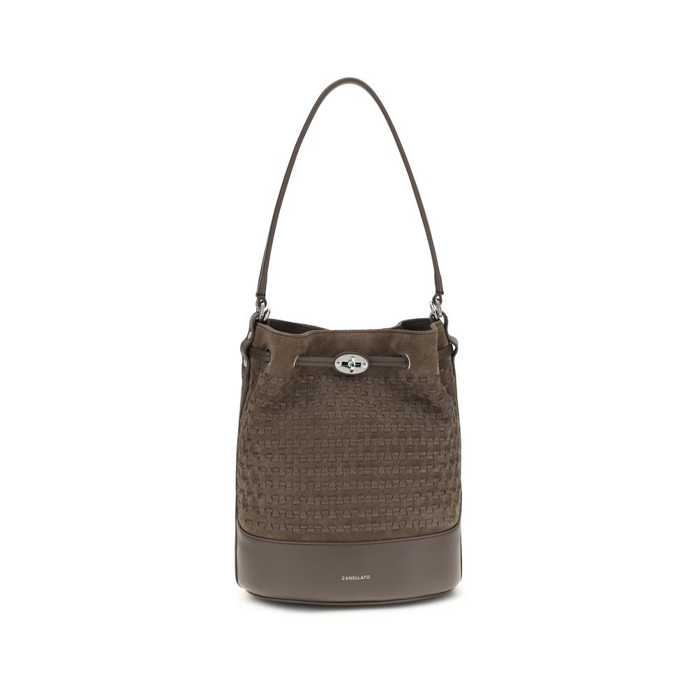 Zanellato Mondà Brown Calf Leather Bos Taurus Handbag