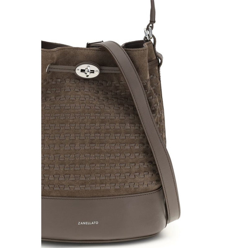 Zanellato Mondà Brown Calf Leather Bos Taurus Handbag