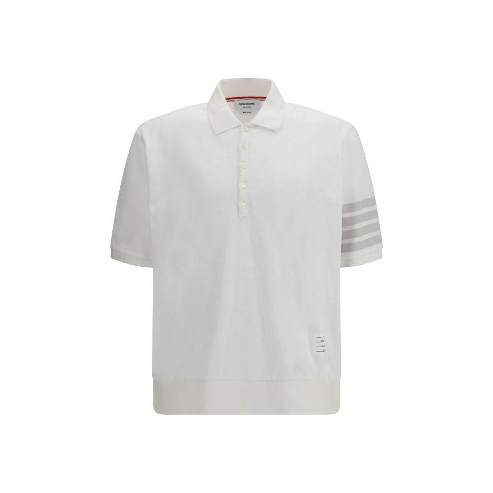 Thom Browne Wit Katoenen Poloshirt