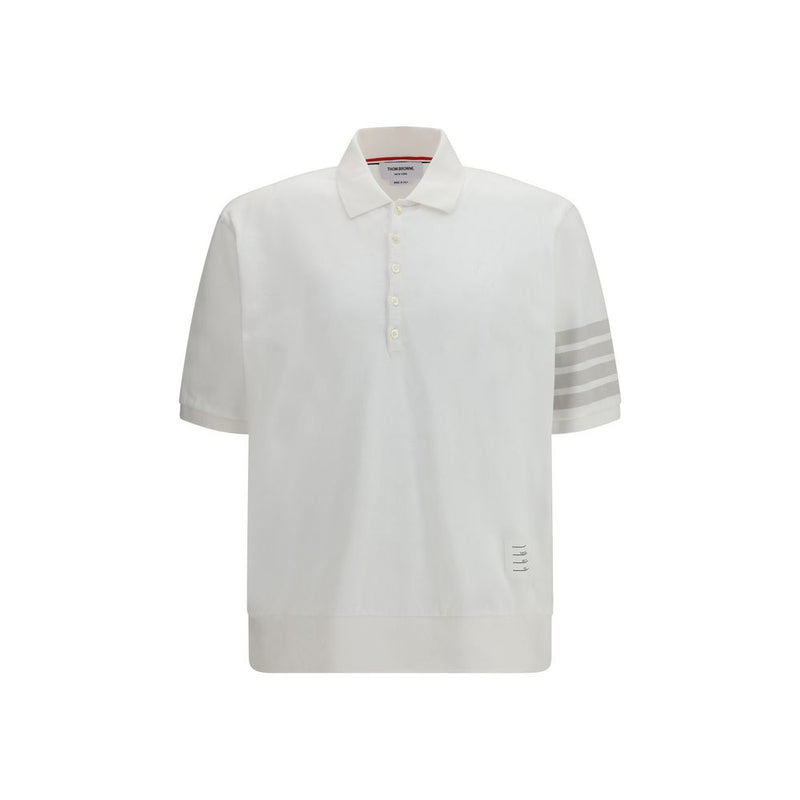 Thom Browne Wit Katoenen Poloshirt