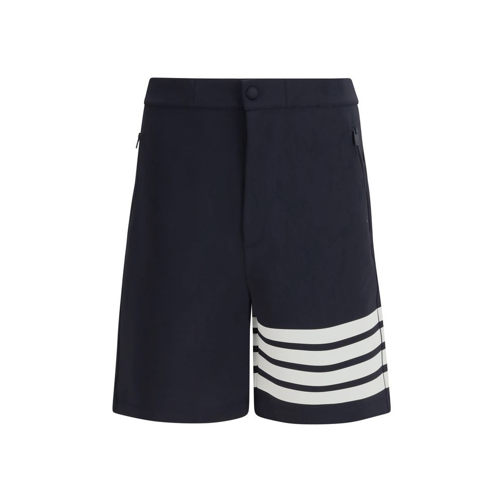 Thom Browne Blue Viscose Bermuda Shorts for Men