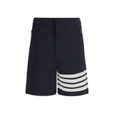 Thom Browne Blue Viscose Bermuda Shorts for Men