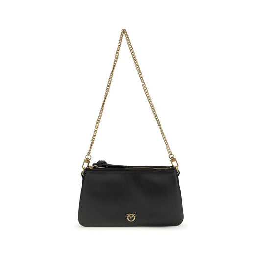 PINKO Mini Double Bag en Cuir de Veau Noir Bos Taurus