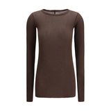 Rick Owens Brown Cotton Long Sleeve T-Shirt for Women