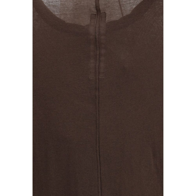 Rick Owens Brown Cotton Long Sleeve T-Shirt for Women