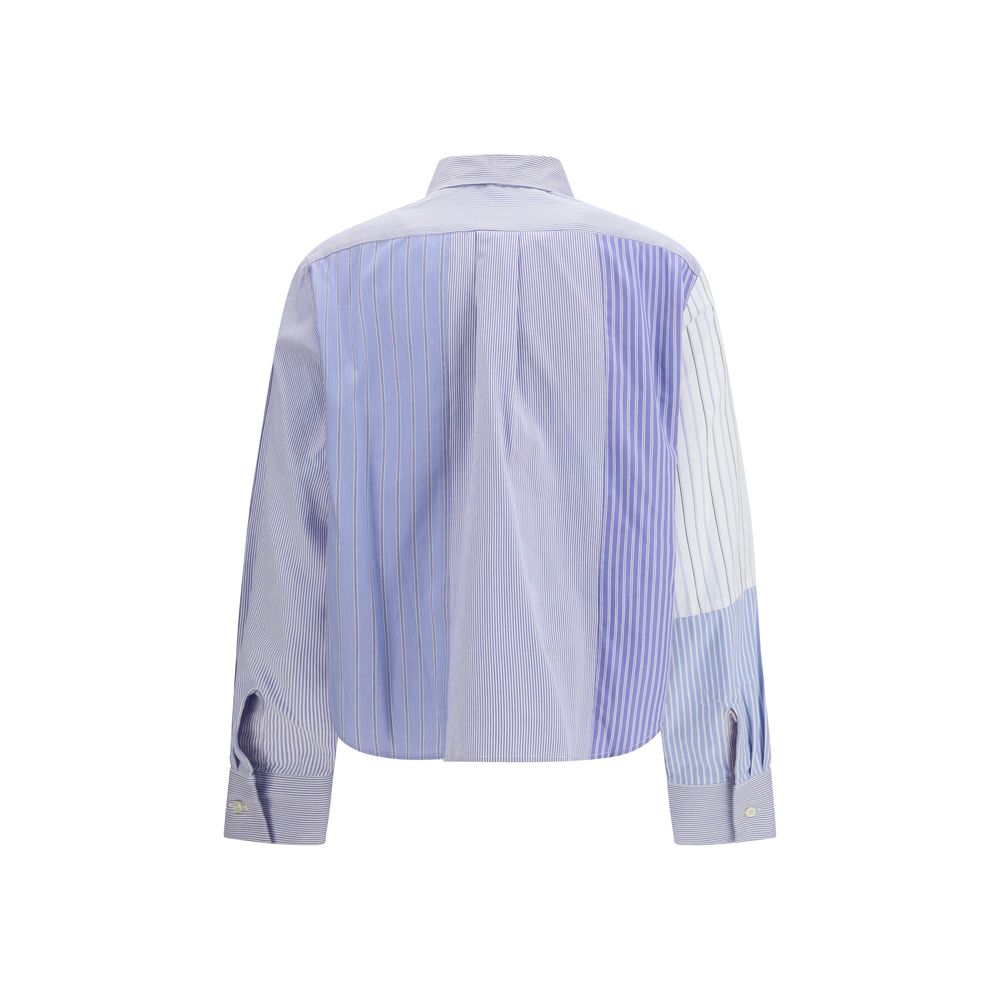 E.L.V. DENIM Emilie Blue Cotton Pattern Shirt