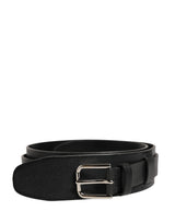 Ceinture Dolce &amp; Gabbana pour homme, en cuir noir classique avec boucle en métal