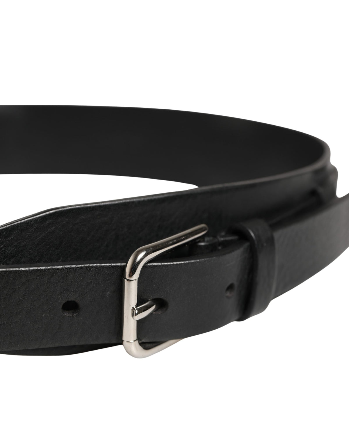 Ceinture Dolce &amp; Gabbana pour homme, en cuir noir classique avec boucle en métal