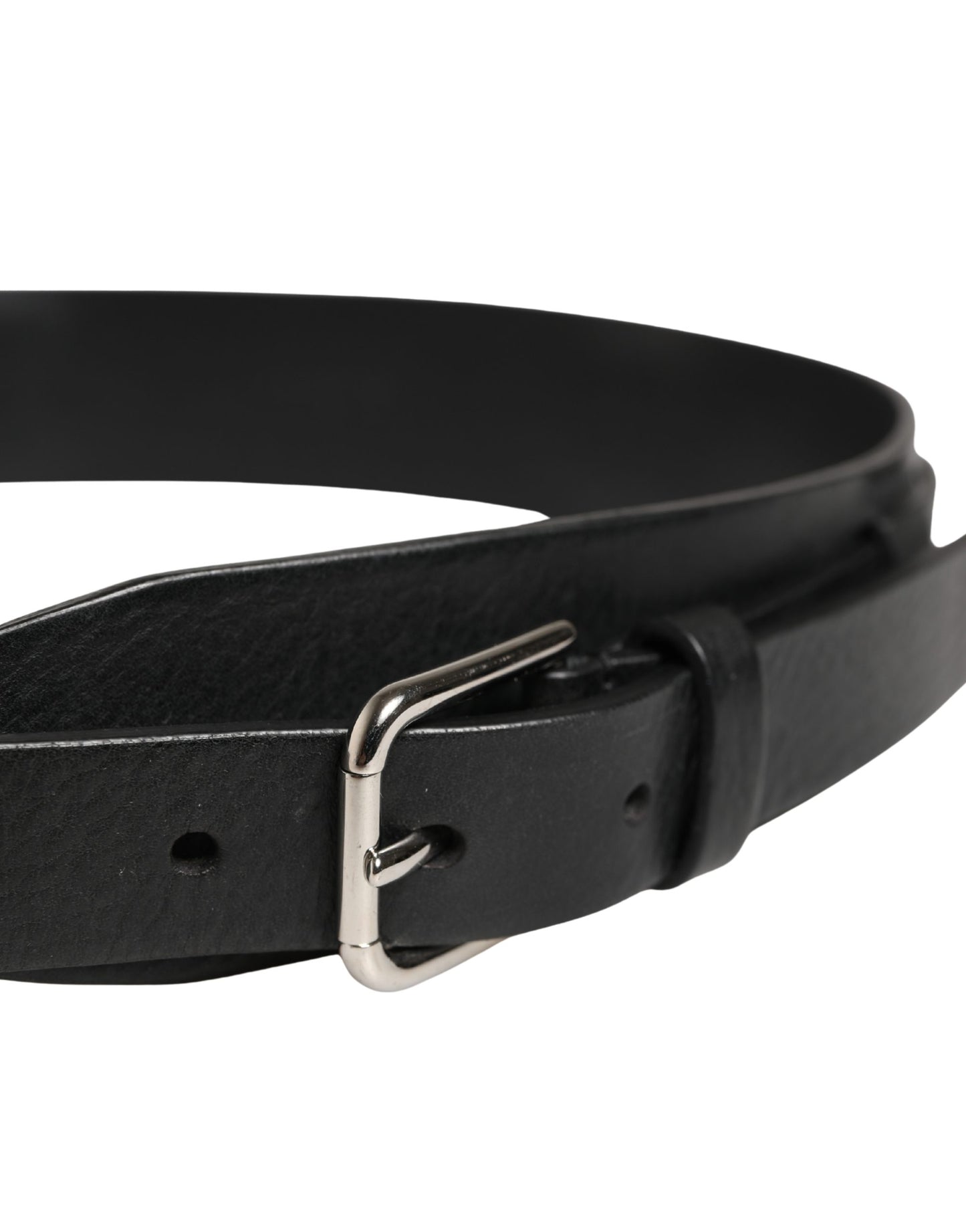Ceinture Dolce &amp; Gabbana pour homme, en cuir noir classique avec boucle en métal