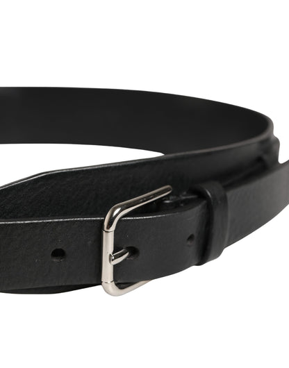 Ceinture Dolce &amp; Gabbana pour homme, en cuir noir classique avec boucle en métal