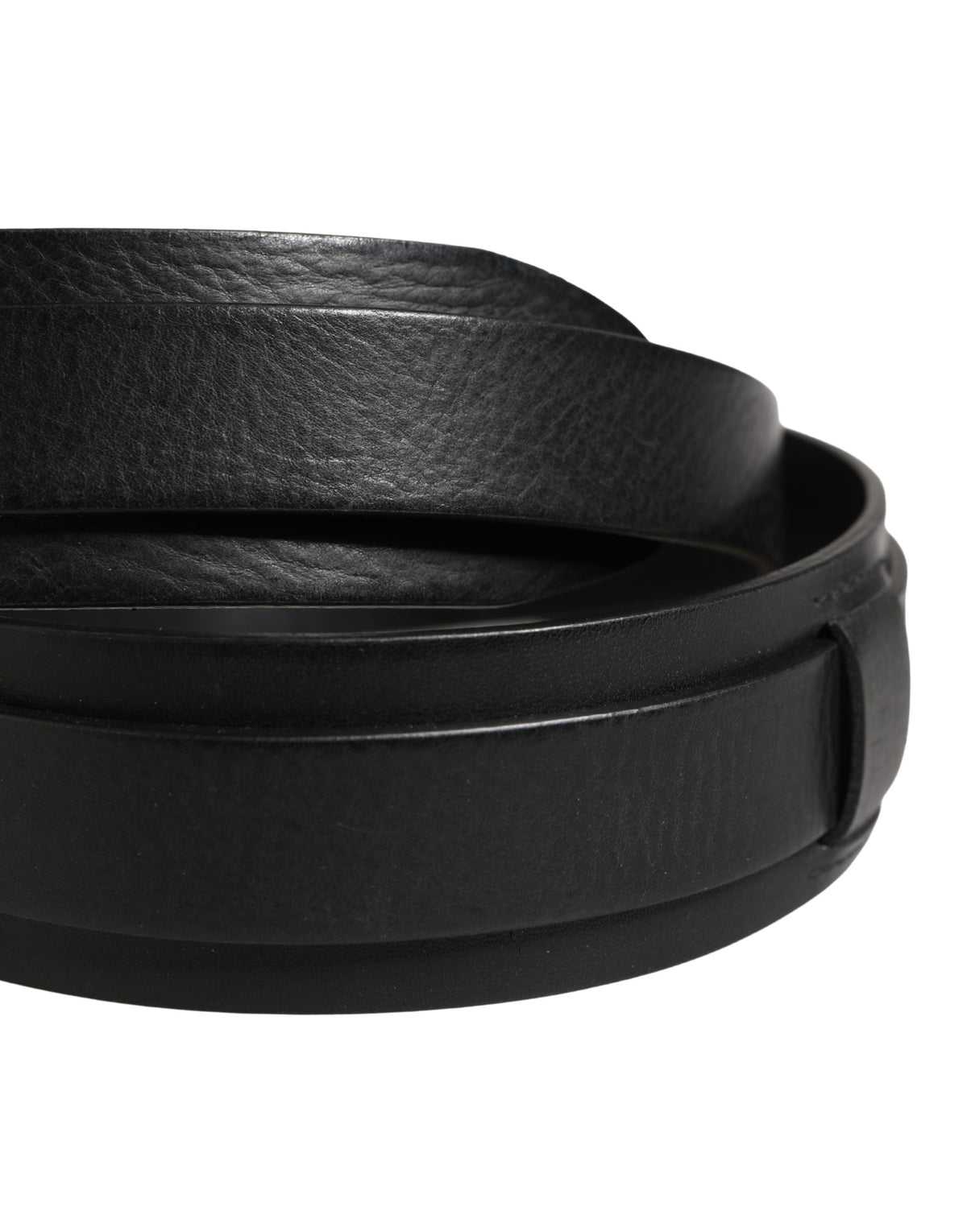 Ceinture Dolce &amp; Gabbana pour homme, en cuir noir classique avec boucle en métal