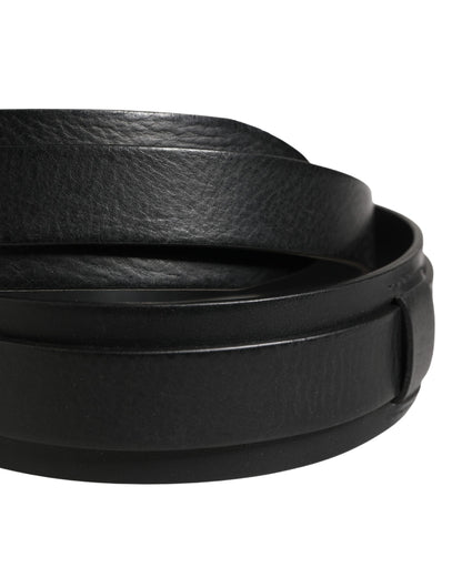 Ceinture Dolce &amp; Gabbana pour homme, en cuir noir classique avec boucle en métal