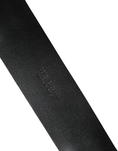Ceinture Dolce &amp; Gabbana pour homme, en cuir noir classique avec boucle en métal