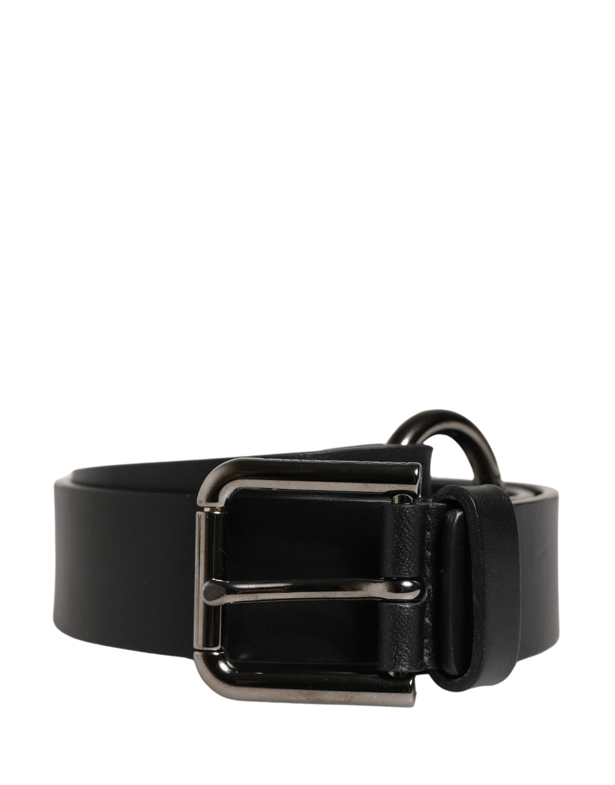Ceinture Dolce &amp; Gabbana pour homme en cuir de veau noir avec boucle en métal