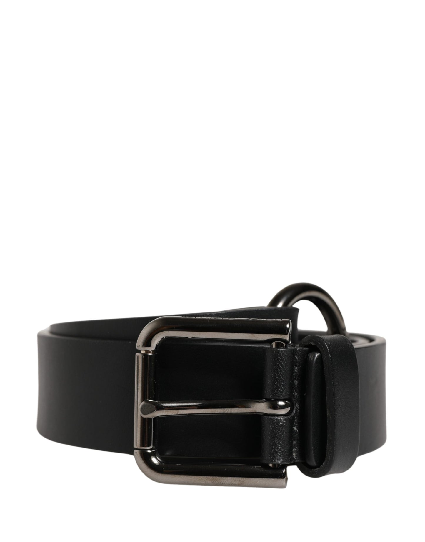 Ceinture Dolce &amp; Gabbana pour homme en cuir de veau noir avec boucle en métal