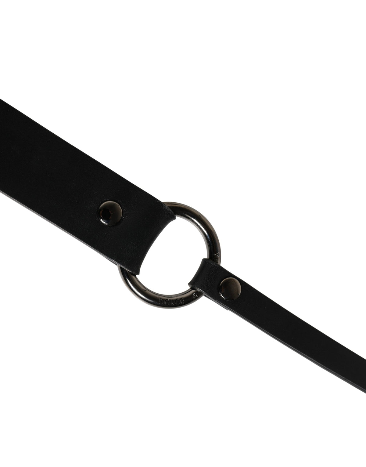 Ceinture Dolce &amp; Gabbana pour homme en cuir de veau noir avec boucle en métal