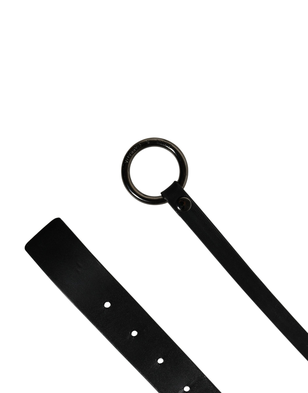 Ceinture Dolce &amp; Gabbana pour homme en cuir de veau noir avec boucle en métal