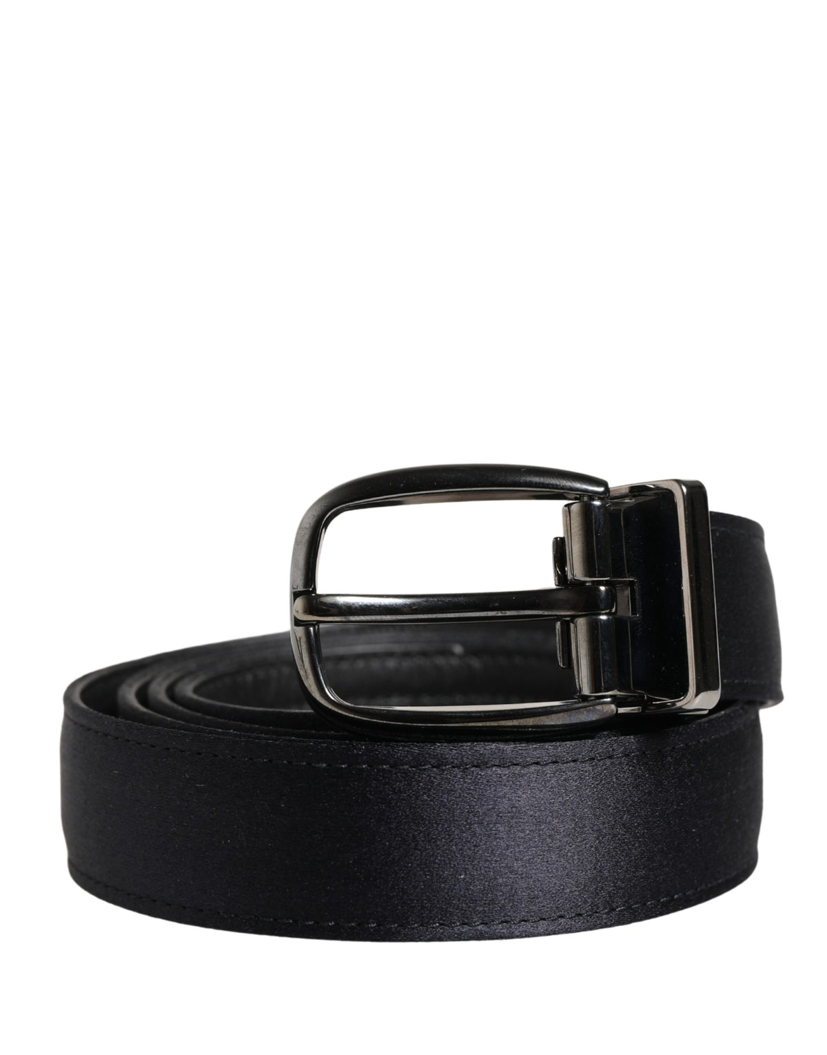 Ceinture Dolce &amp; Gabbana pour homme, noire, classique, en viscose, avec boucle en métal