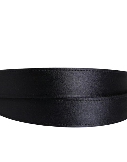 Ceinture Dolce &amp; Gabbana pour homme, noire, classique, en viscose, avec boucle en métal