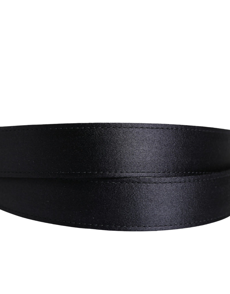 Ceinture Dolce &amp; Gabbana pour homme, noire, classique, en viscose, avec boucle en métal