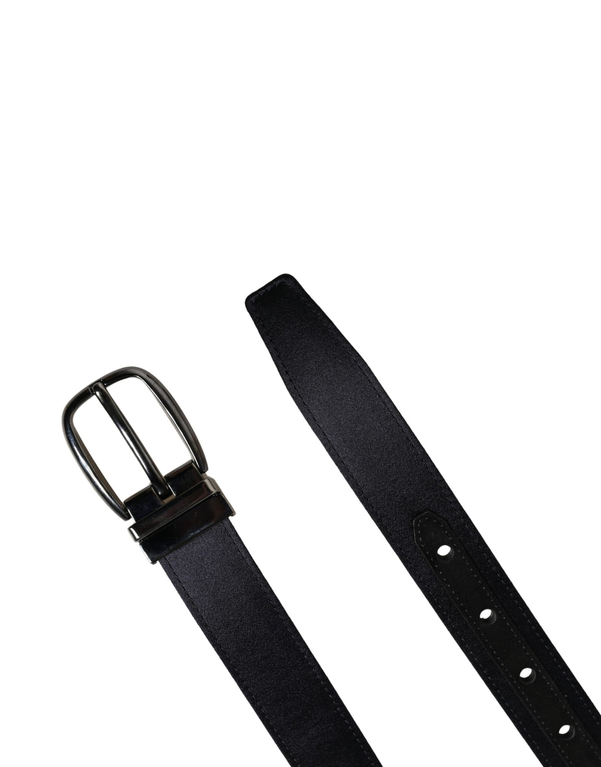 Ceinture Dolce &amp; Gabbana pour homme, noire, classique, en viscose, avec boucle en métal