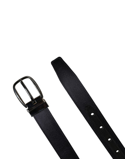 Ceinture Dolce &amp; Gabbana pour homme, noire, classique, en viscose, avec boucle en métal