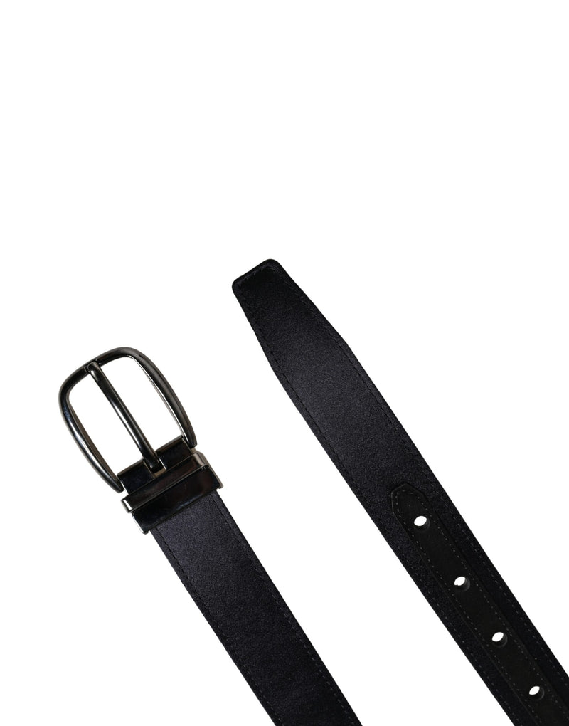 Ceinture Dolce &amp; Gabbana pour homme, noire, classique, en viscose, avec boucle en métal