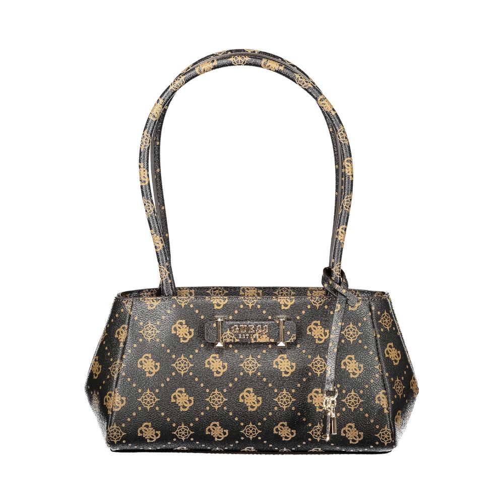 Guess Jeans Carrie Logo Bag - Élégante Sac à Main en Polyuréthane Marron