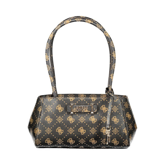 Guess Jeans Carrie Logo Bag - Élégante Sac à Main en Polyuréthane Marron