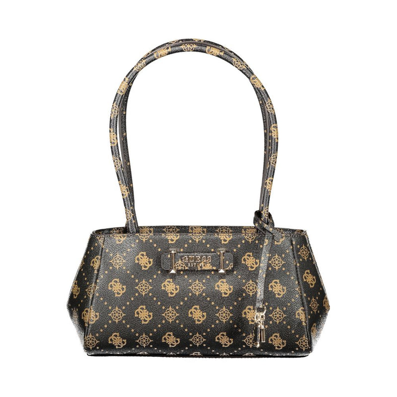 Guess Jeans Carrie Logo Bag - Élégante Sac à Main en Polyuréthane Marron