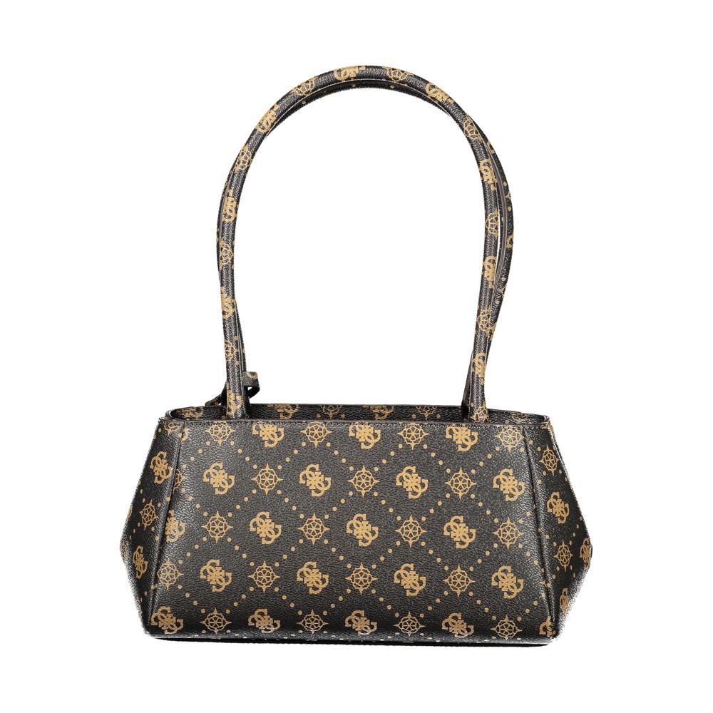 Guess Jeans Carrie Logo Bag - Élégante Sac à Main en Polyuréthane Marron